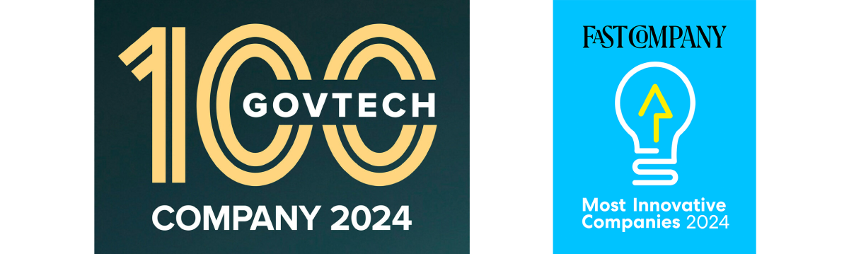 GovTech 100 Company 2024 & FastCompany Most Innovative Companies 2024 - badges