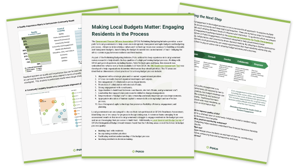 White Paper: Making Local Budgets Matter: Engaging Residents in the ...