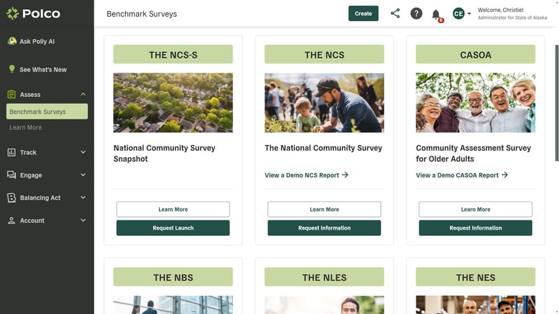 Polco Benchmark Surveys - screenshot