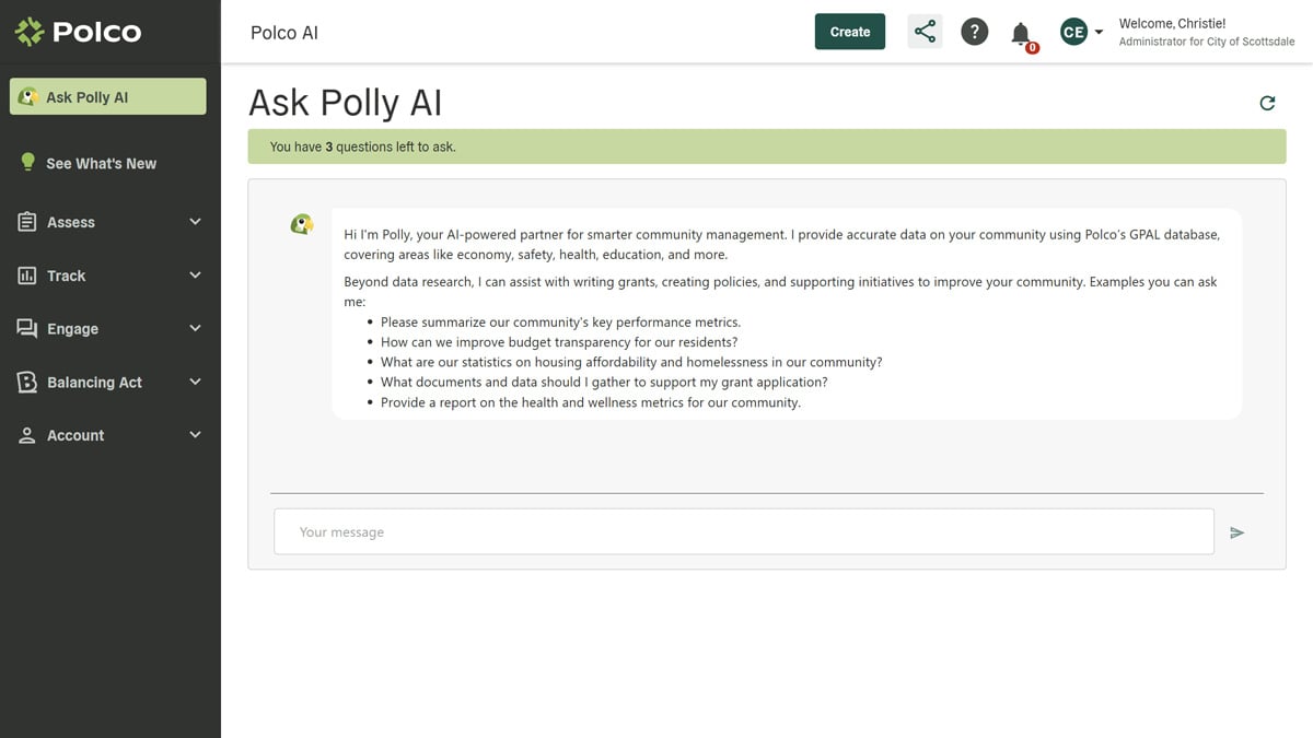 Polco's Advanced AI - Polly - screenshot