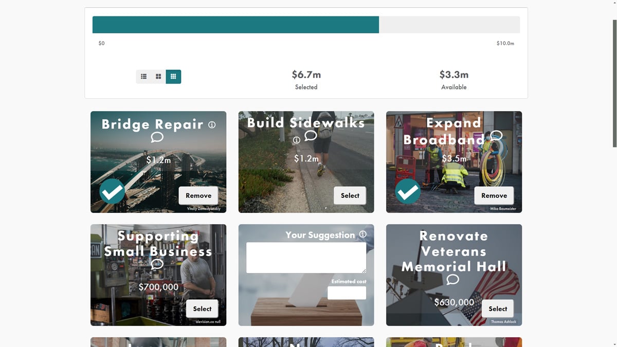 Polco's Prioritize - screenshot