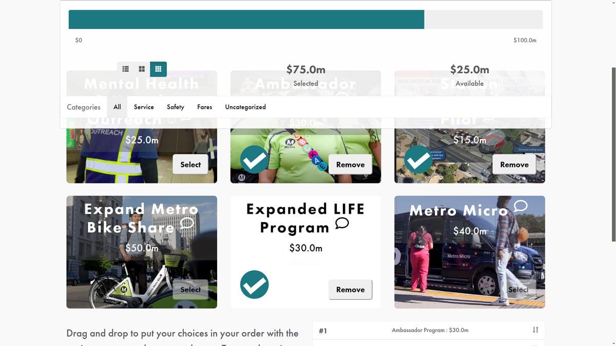 Polco's Prioritize - screenshot