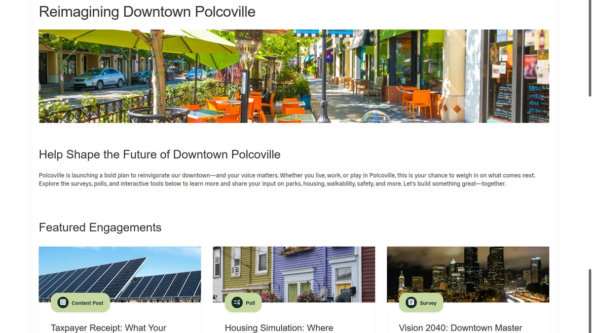 Polco's Resident Engagement Platform - Project Page - screenshot