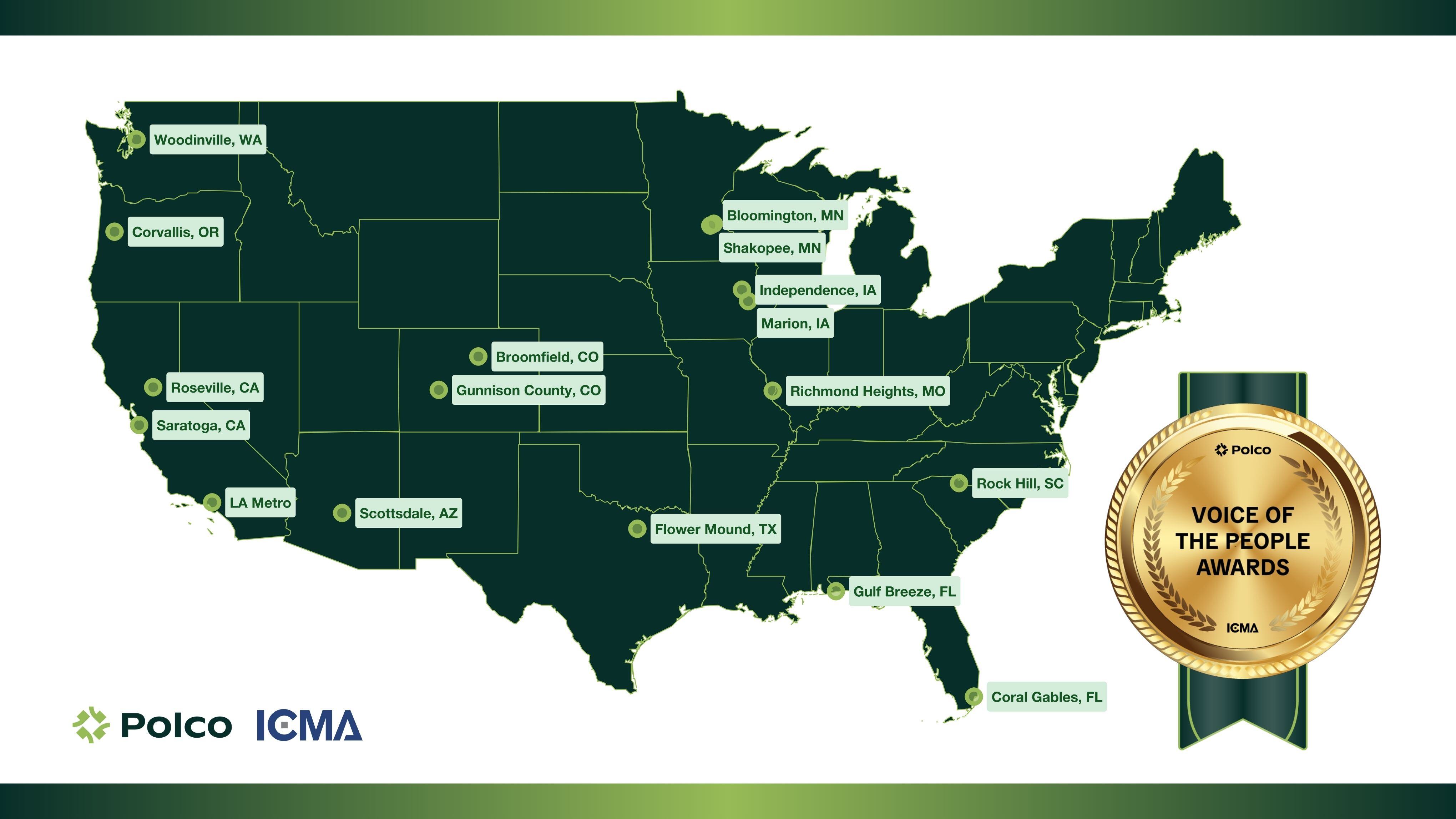 2024 Voice of the People (VOP) Awards Winners and Finalists Map